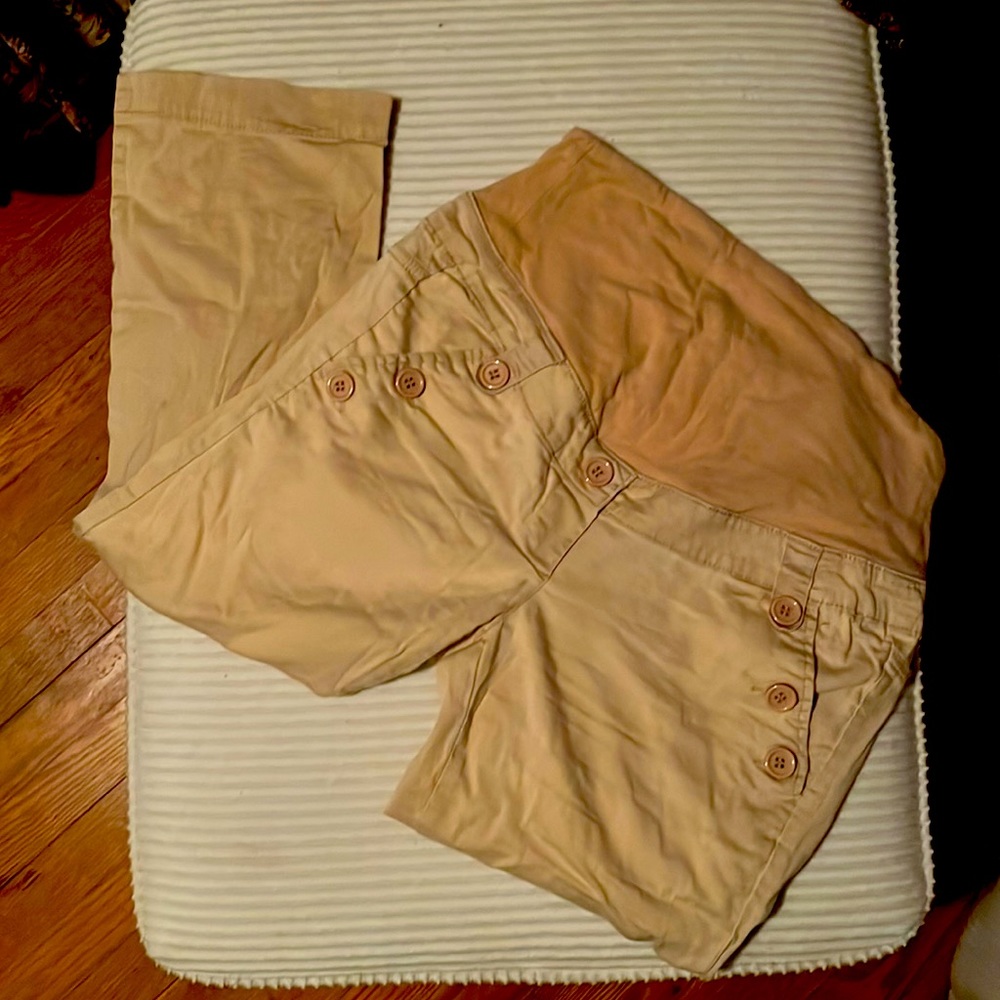 Belly by design cropped khakis maternity Waist